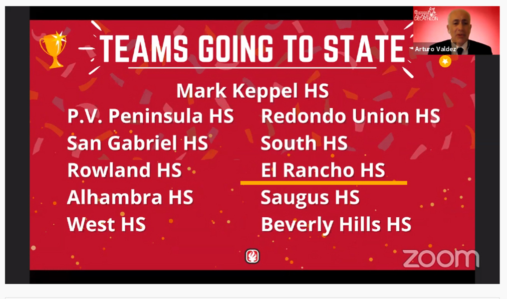 EstherMejia's tweet image. Congratulations, @ElRanchoHS Academic Decathlon Team, @SFrancismath @cmelgarmath; we are so proud of you! #GoingtoState #BluePride