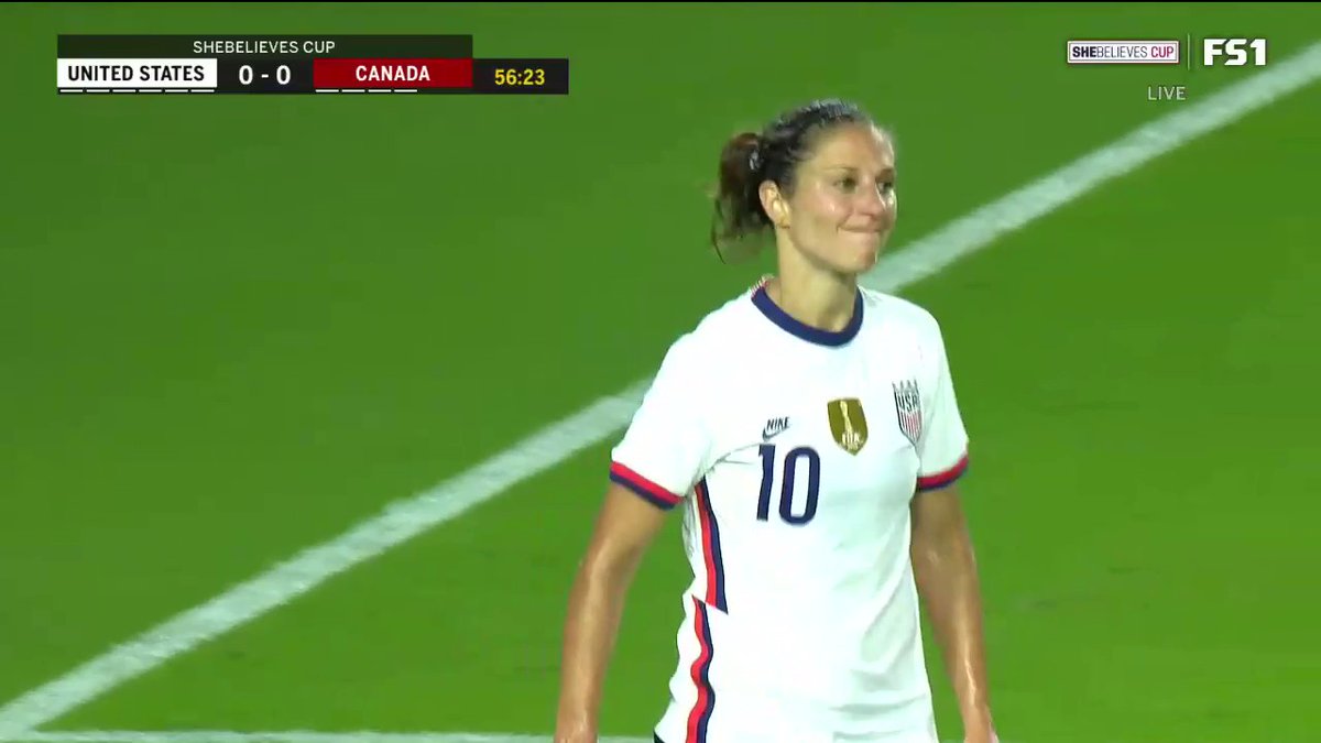 Best chance of the second half for the U.S. but Carli Lloyd can't find the target!