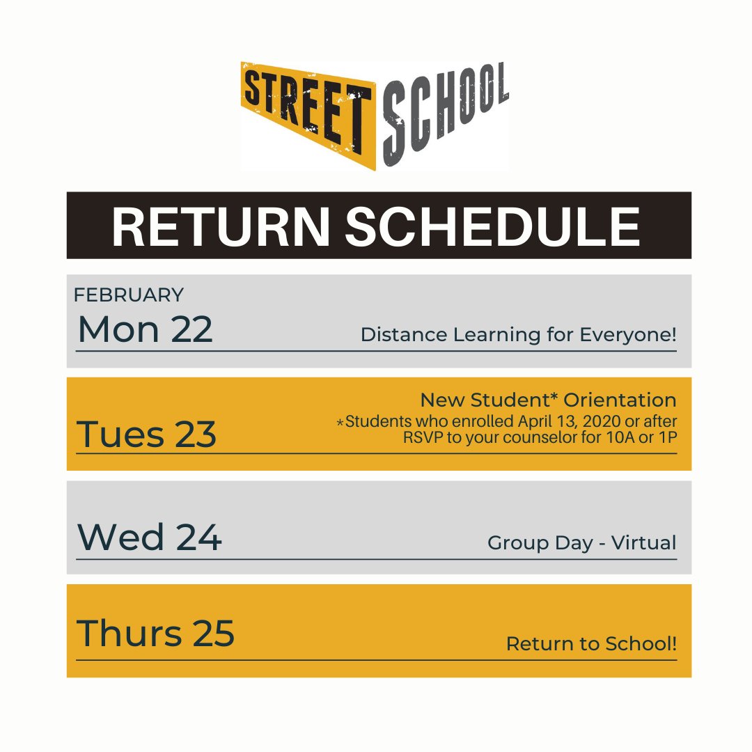 HAVE YOU HEARD THE NEWS? Students will return to in-person learning NEXT WEEK! We're excited for students to enter our buildings once again and connect with counselors, teachers and friends. #SuccessTPS #StreetSchoolTulsa #Educate918