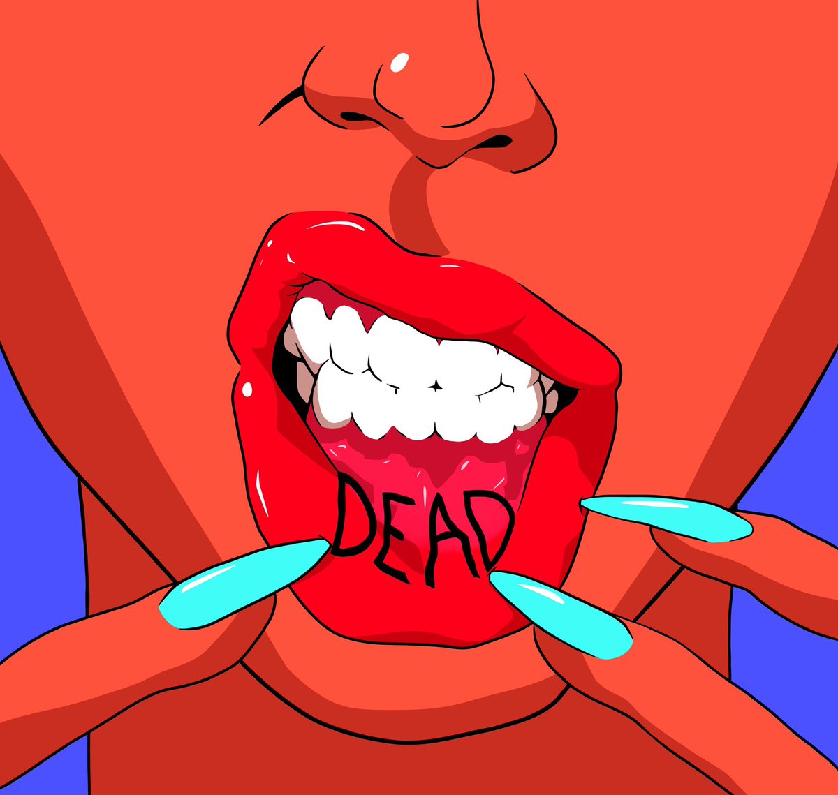 How I feel inside #dead #lips #tattoo #ArtistOnTwitter #digitalart #cryptoart #artwork #punk #deadinside #liptattoo