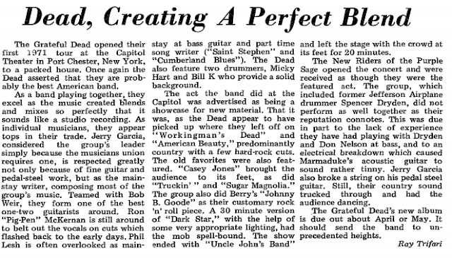 some heads’ memories & a rare review of the dead at the  @capitoltheatre on 2/18/71. http://deadsources.blogspot.com/2019/08/february-18-1971-capitol-theater-port.html