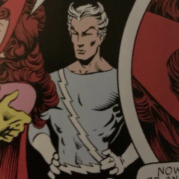 -Pietro’s speed in WandaVision is represented exactly the way it was in AOU and not how it was in the X-Men. -In this Halloween themed episode, he dresses like the comic version of Quicksilver, as does Tommy. -Billy is dressed as his comic book counterpart Wiccan.