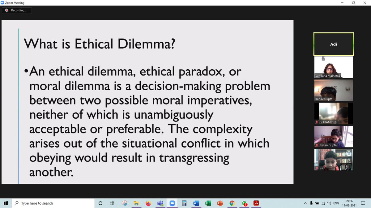 VANDANA50356750's tweet photo. SS of Form4 enquired about ethical dilemma and related it with real life scenario of covid 19 vaccine dilemma. #inquiry #perspective #inquisitiveminds #COVID19 #vaccine @Prometheus_Edu @soniasingh_13 @AneeshaSahni @deepa_nanda https://t.co/K1DIugEIKG