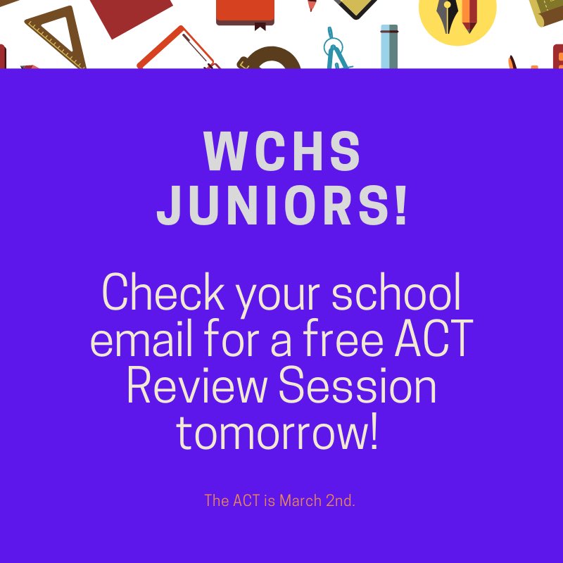 WhiteCoYearbook's tweet photo. Science study session tomorrow! 1PM. Check your email! https://t.co/ERVuL1wAiH