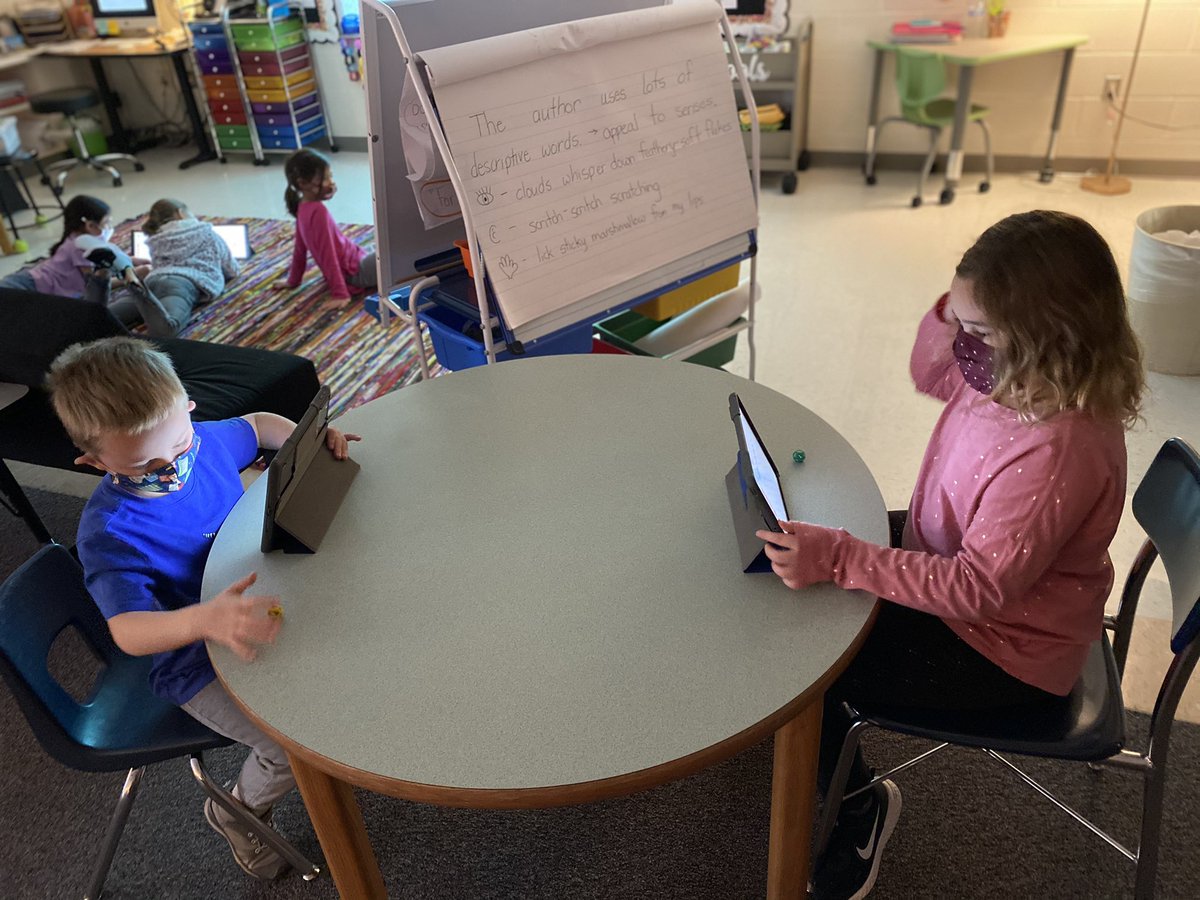 7Firestone's tweet image. A2- my newest tech tool is classkick so students can play on the same math game board and I can see their work in real time.  #octmchat