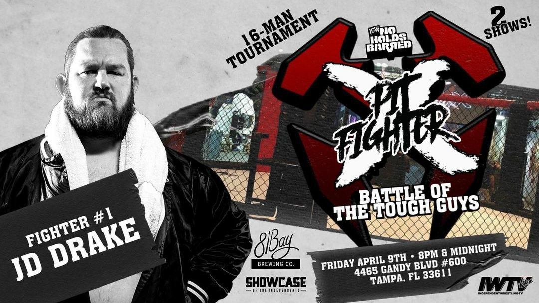 djswagerfic's tweet photo. Wow all I got say is #WrestleMania weekend just keep signing bangers now the first entrant into @ICWNHB #PITFIGHTERX battle of tough guys and its blue collar badass @RealJDDrake work horse man #lethalenforcer @dannydemanto @blklkp @TheStruggles23 @DayStar1313 @THERonNiemi https://t.co/QvFAvFTC2Q