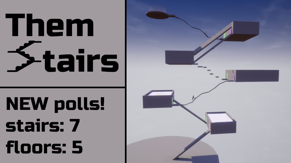 HAndLolDev's tweet photo. updated my newest game "Them Stairs"

https://t.co/3E5IgV4wl6

update includes:
 - polls (you can only vote once)
 - 2 new floors/levels
 - 1 new set of stairs

come and have fun :D

#MadeWithCore #CoreGames #CreatedWithCore https://t.co/rRDkvFqUpj