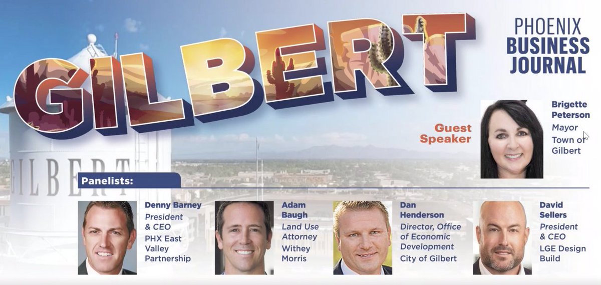 GilbertAZEcoDev's tweet photo. #ICYMI: The @phxbizjournal hosted Gilbert: Corridors of Opportunity, which featured @GilbertAZMayor &amp; Economic Development Director @dnosredneh. 

If you missed this exciting event, watch it today ➡️  https://t.co/J2prbzuz70

#ComingToGilbert https://t.co/6qLJAY8WRq