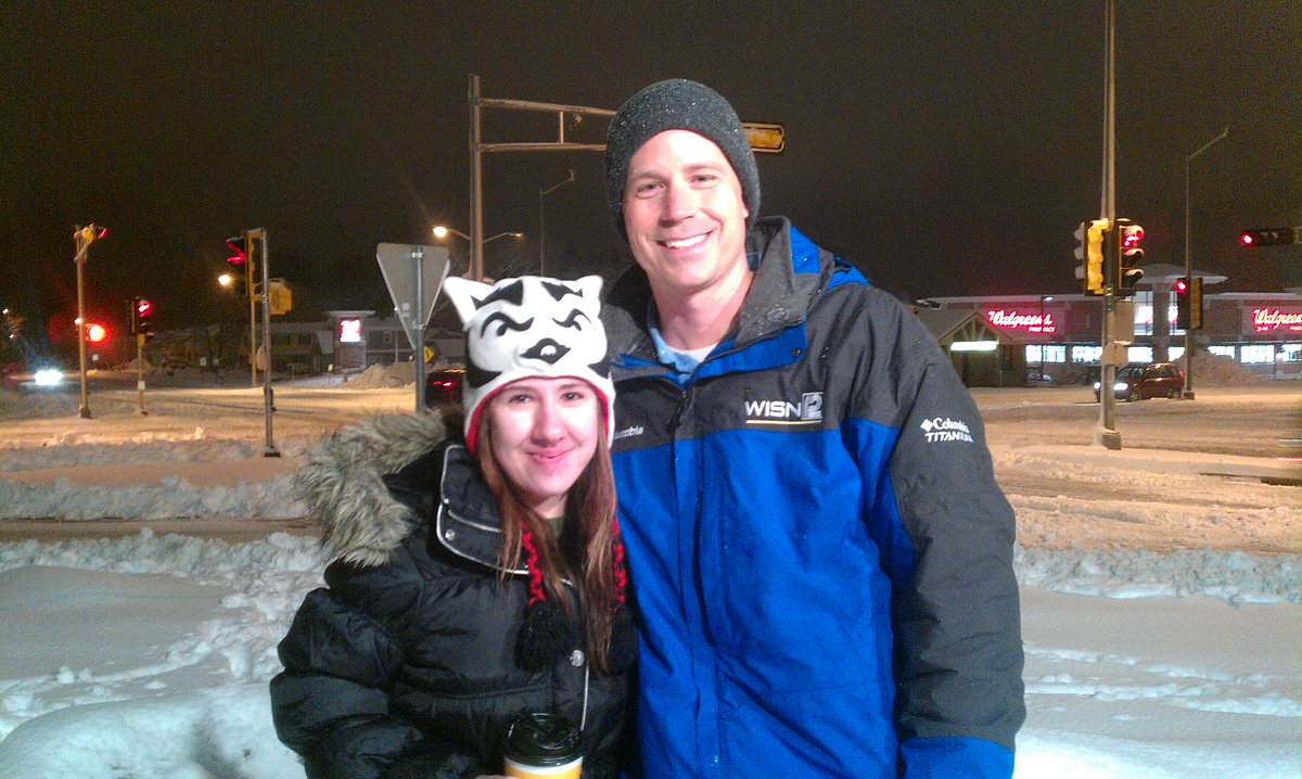 #ThrowbackThursday to that winter in 2012 when I braved a snowstorm in West Bend to go meet @jnelsonWJCL and bring him coffee.
It was totally worth it!! I still miss you here in Milwaukee Jeremy!! #WeekendNewsClub has never been the same since you left!! lol