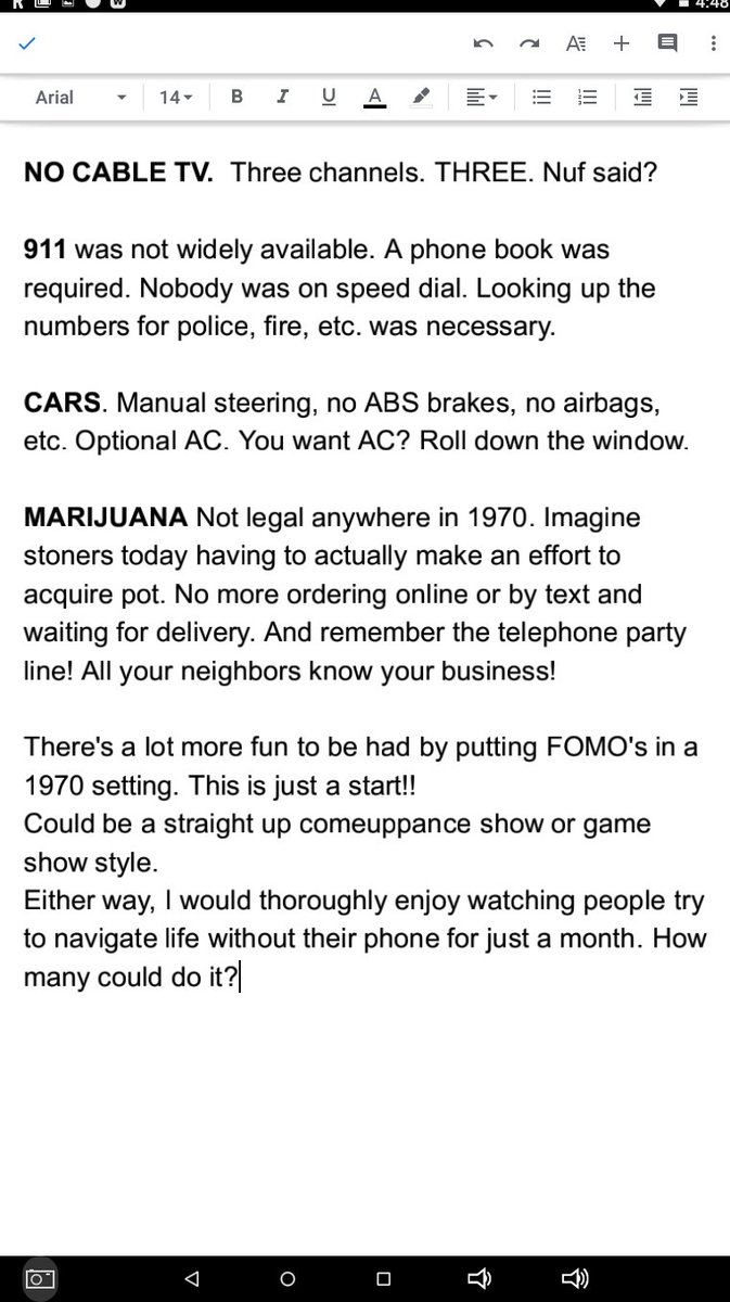 JayeRev's tweet image. #RealityTV 
Here's a reality show I want to see.
After years of watching people walk into everyone and everything because they won't take their eyes off the phone, I"d love to see them without a cellphone and dealing with technology, appliances, etc. that are no later than 1970.