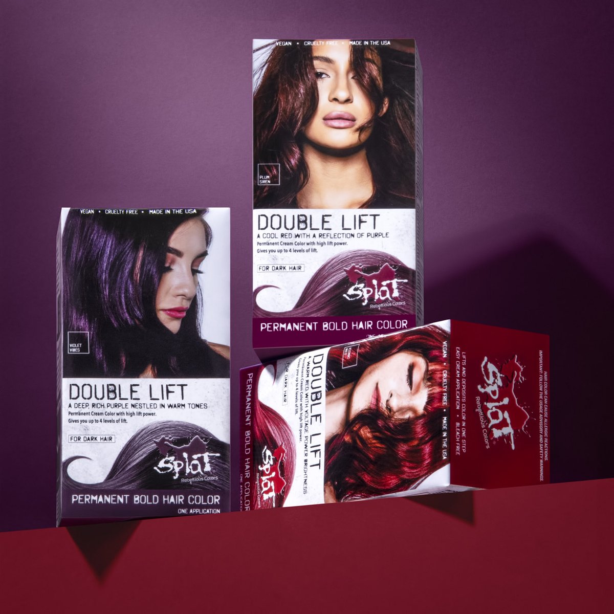 splathaircolor's tweet photo. So what are you waiting for? It’s time to make a commitment! Double Lift ❤️ is a bold permanent hair color in one transforming step. So easy and so permanent 😍

Available now @walmart and @target 

#splatsquad #splathaircolor #splathairdye #splatdoublelift #splatpermanent https://t.co/UPihjg7QBB