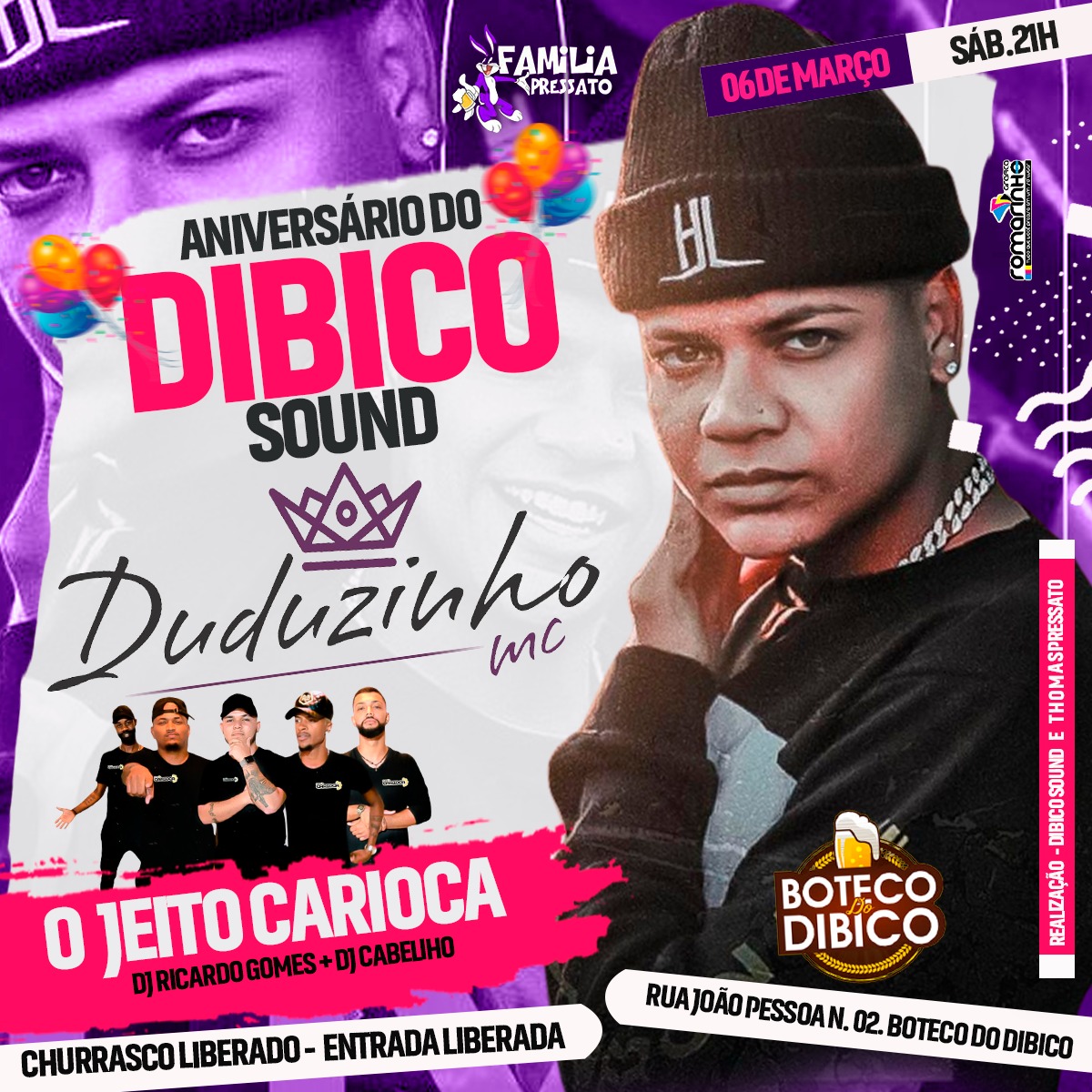 Nn se Esqueça que dia 06 Vai rolar o aniversário do dibico sound voc n pode ficar fora dessaa <a href="/ThomasPressato/">Thomas Pressato💜🐰</a> <a href="/familiapressato/">Thomas Pressato</a>  <a href="/Duduzinhomc/">MC DUDUZINHO 🚆</a>
