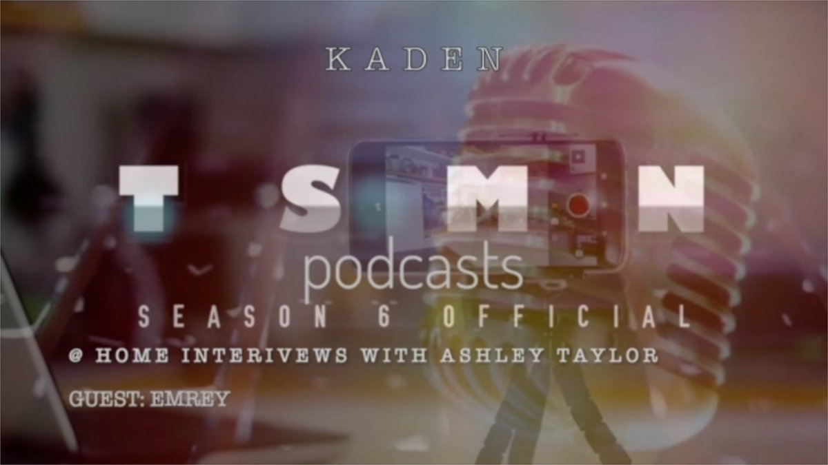 TSMN_studios's tweet photo. #TSMNpodcasts host Kaden introduces an episode of @ #HOMEINTERVIEWS with host @thisashleytay and her #guest #singersongwriter Emrey! TY to the podcast team! PODCAST ON YOUTUBE: https://t.co/FtPQQAsa5a https://t.co/6PWDhYGkms