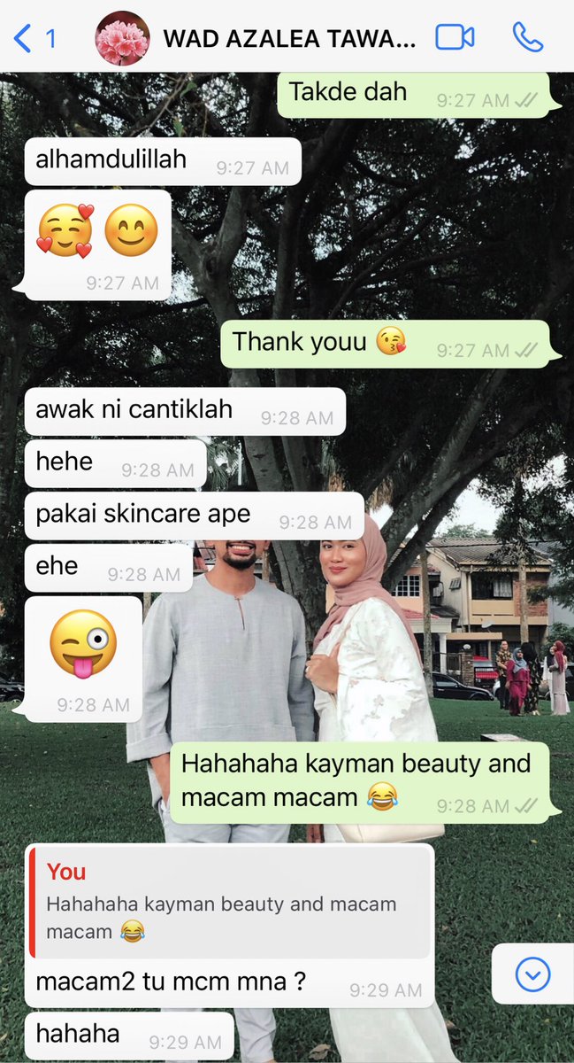 yiyieeen's tweet photo. Setiap pagi nurse akan whatsapp and tanya condition. Tapi harini nurse mintak share skincare routine pulak dah. Nurse dekat tawakkal memang friendly gila. 😂 https://t.co/2FgSq3HdXD