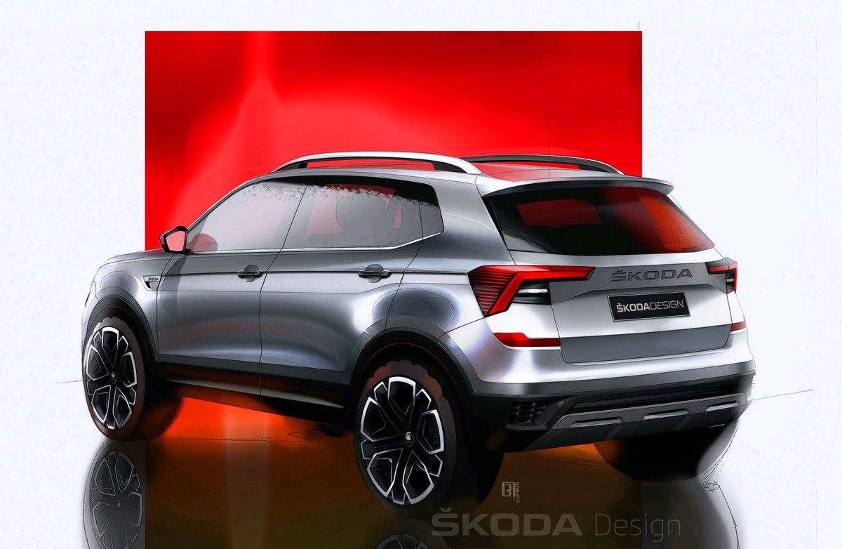 Easyfeeds1's tweet photo. Upcoming Skoda Kushaq SUV looks Bold and Beautiful in recent released two design sketches. In the ancient Indian Sanskrit language Kushak’ means king or emperor.
#SkodaKushaq #SKODA #SUV #MadeInIndia https://t.co/LivfmDwqjw