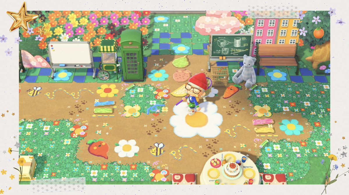 KKatCosmicCove's tweet photo. There’s springcore.. but what about springcore but with a kidcore twist? 🥰💕🥳 I have been working on a few spring themed designs! I hope you’ll like them! MA-9315-2465-0508💕🥰 #ACNHDesign #ACNH https://t.co/oGBGb4laeS