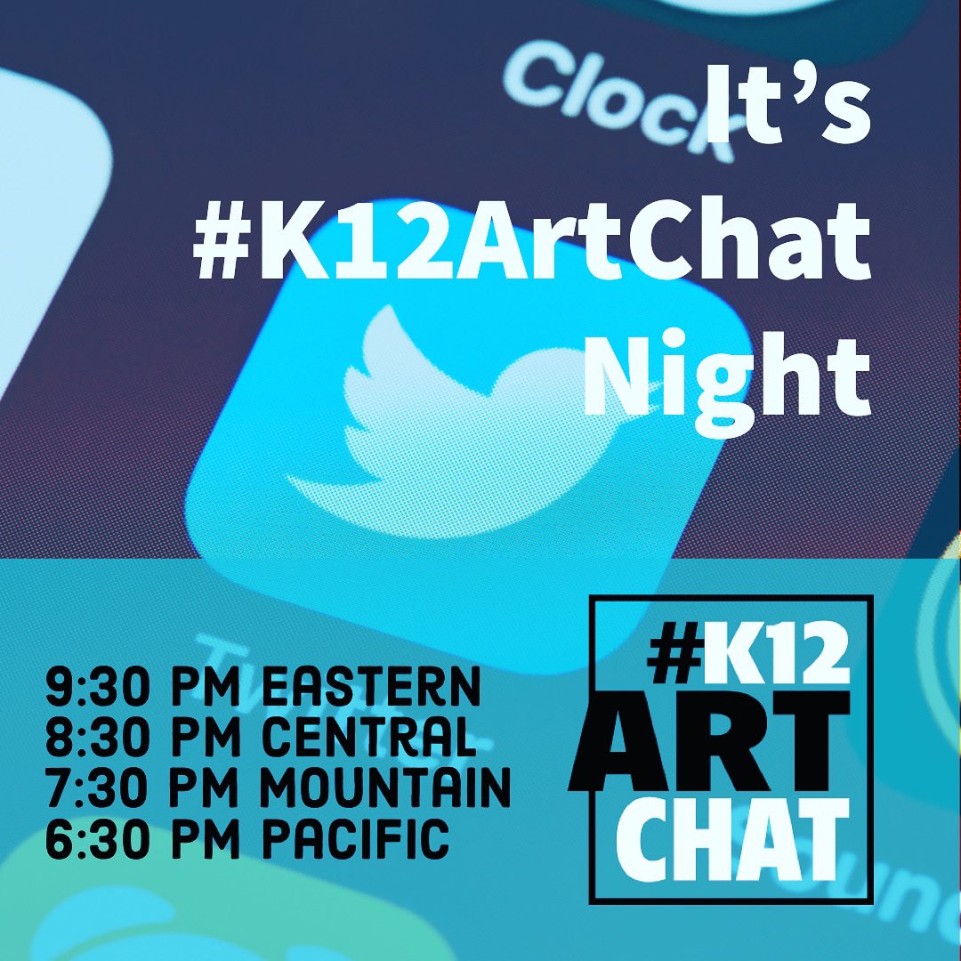 GrundlerArt's tweet photo. #k12ArtChat starts in six minutes!  Let’s get ready to talk #createquity with @jameswellsedu https://t.co/htMkSyJIs7