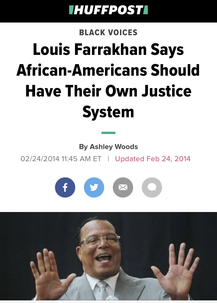 And what blows my mind is that these are the same people who will tie themselves in nots explaining the moral complexity of guys like Al Sharpton and Louis Farrakhan. I mean, this is from  @HuffPost.