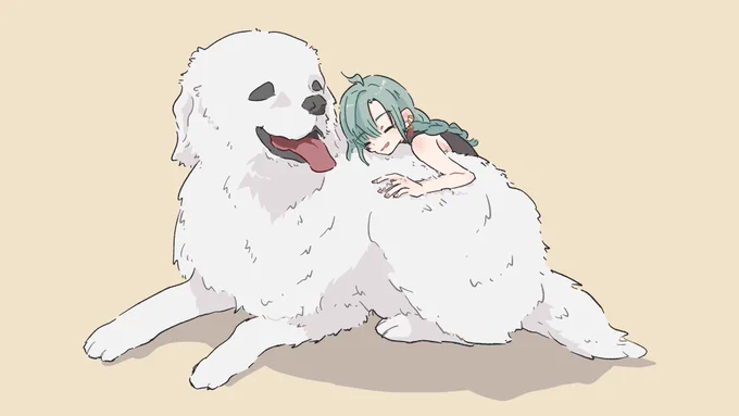 ふわふわのでかい犬…
 #緑仙はやく見ろ 