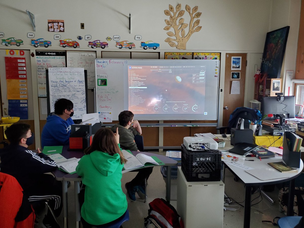 2bMysterE's tweet photo. We had a memorable afternoon watching the #NASAPerseverance rover land safely on Mars. Way to go #NASA you have inspired many future space scientists today @marionLRSD https://t.co/4pCLKDcdyq