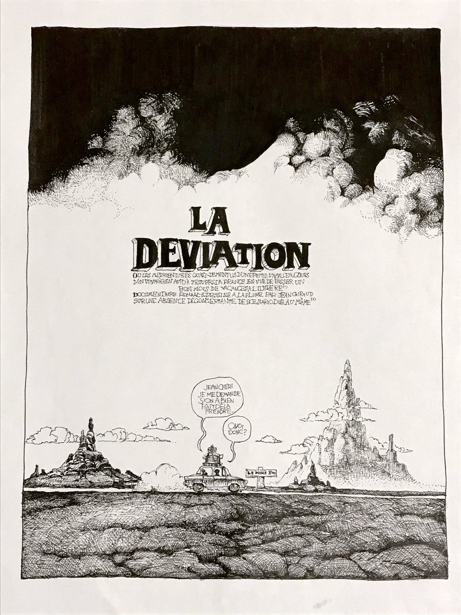 Goh ゴフ 漫画イラスト メビウス沼 ハマってしまいました 本を開いて 最初の中扉の絵に心持ってかれて 自分の漫画観まで変えられてしまった 速攻模写しました 巨匠恐るべし メビウス バンドデシネ 模写