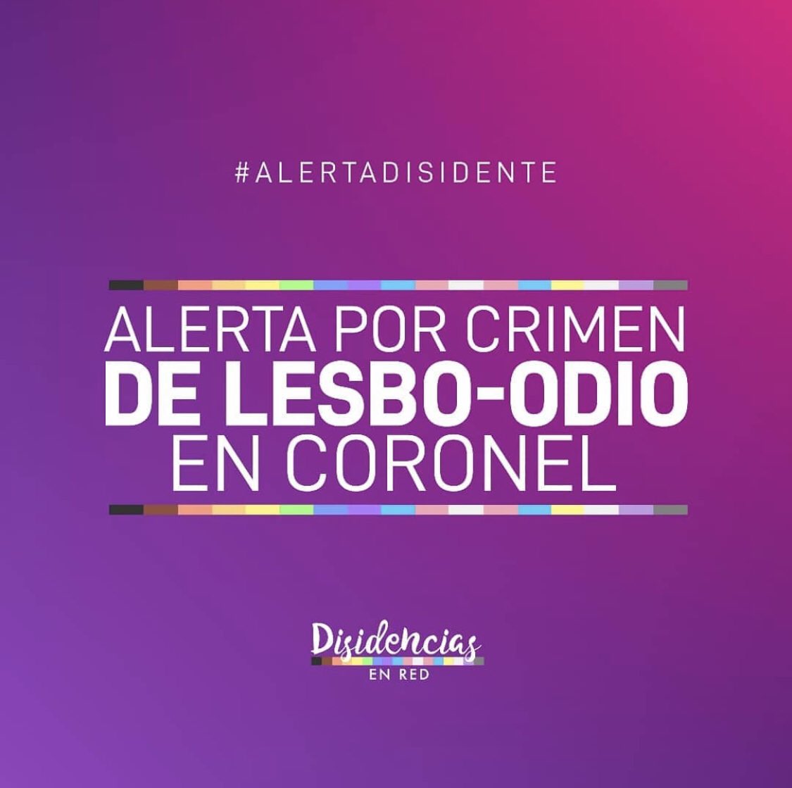 disidenciasred's tweet photo. Nos siguen matando en razón de nuestra identidad, debemos activarnos, denunciar y cuidarnos entre todes o si no nadie lo hará! #AlertaDisidente https://t.co/c8Z3OO6TOM