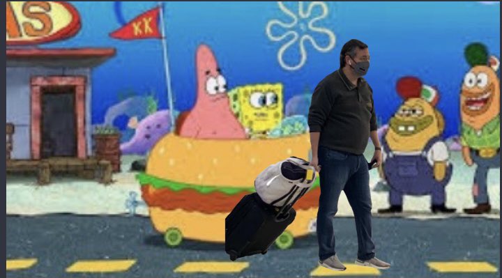 tom_boyd's tweet photo. @KeithOlbermann @KFILE @tedcruz Looks like he’s off to Bikini Bottom https://t.co/8OOw7mxI1b