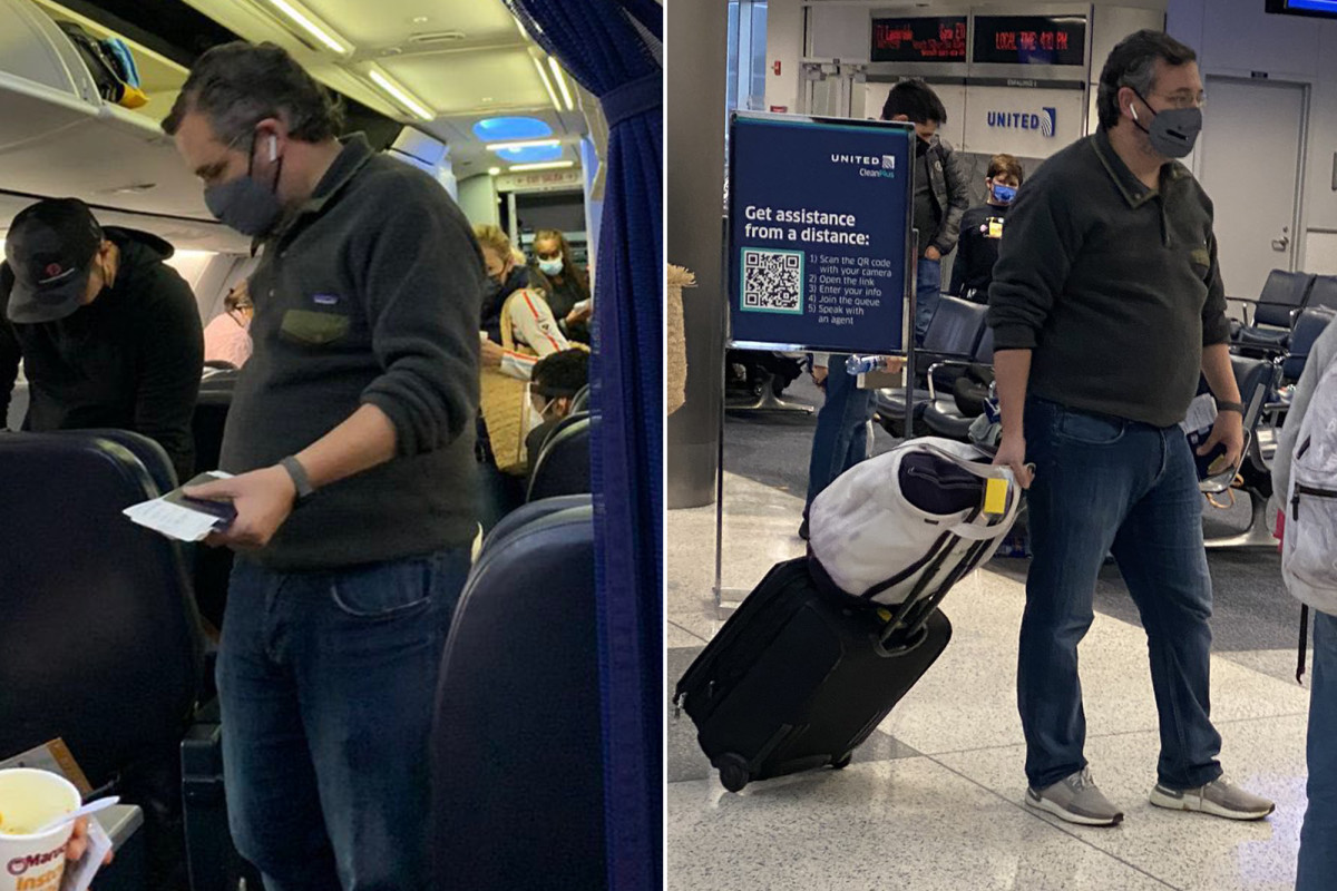 RonaldRichards's tweet photo. How did @tedcruz, @atrupar get back to the US without the mandatory Covid test required by all US passengers entering the US? Someone should be asking that question!  #tedcruz.  No way he got one in that short a time frame.  This is a huge issue and the no one is addressing this. https://t.co/ubFgJGOna0