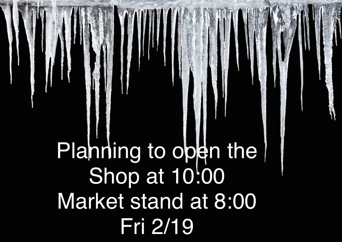 meancup's tweet photo. It’s icy out there- safety first! Stay tuned for any changes. https://t.co/MXlhH9B3nC