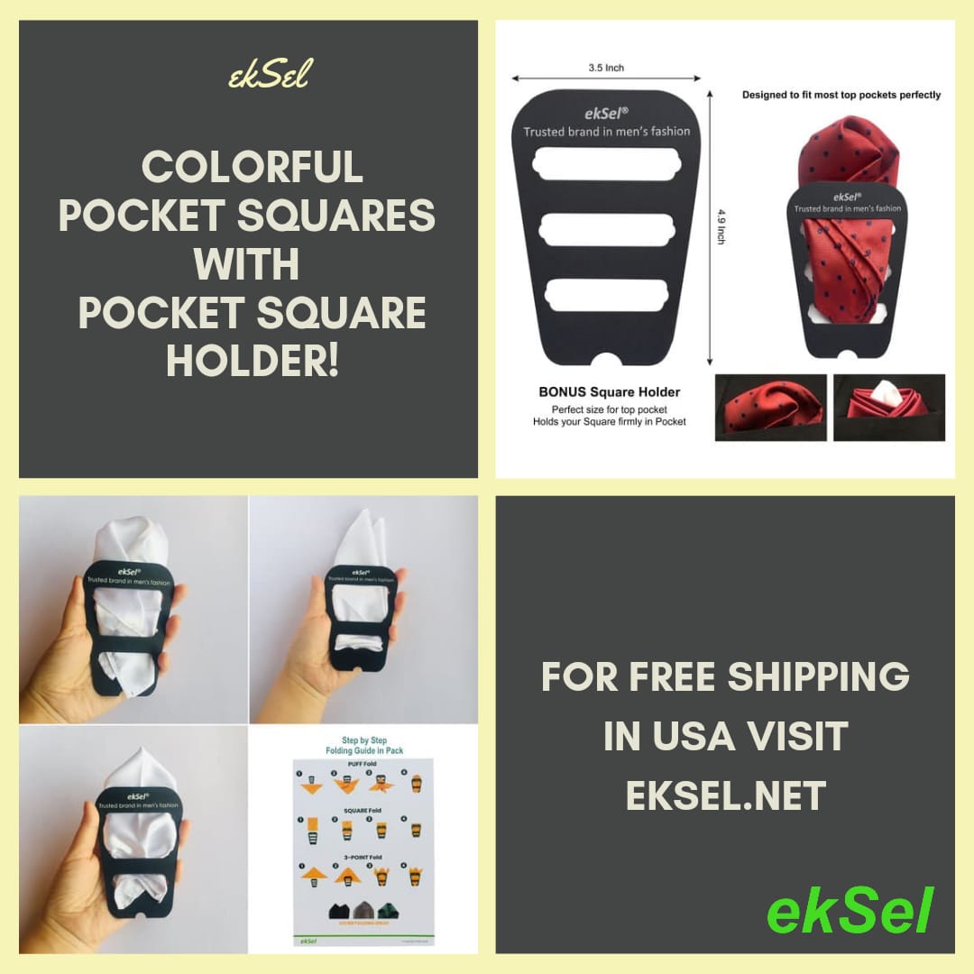 ekSelCo's tweet photo. Colorful pocket squareas with pocket square holder! Visit https://t.co/p6yQYBs9fz for free shipping!
#eksel #mensfashion #selfimprovement #ekseljourney #usfashion #fallvibes #dressforsuccess #Jointhejourney #mensdevelopment #mensfashiontips https://t.co/DKj9OdKTNU