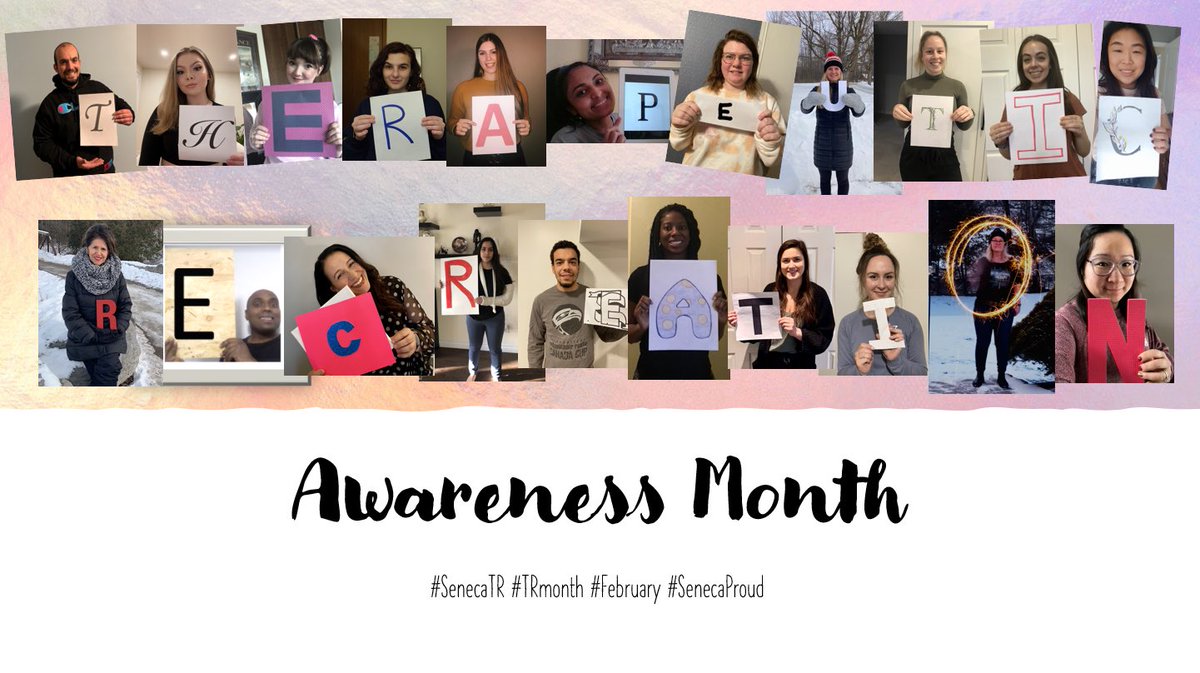 February is Therapeutic Recreation awareness month!! Seneca College DTR students are #senecaproud  to be advocating on behalf of the profession! #TRmonth #february #senecaTR