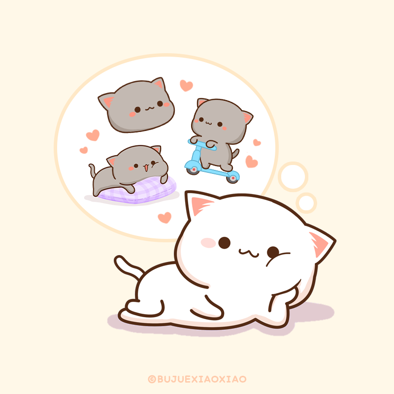 ももねこちゃんとごまくん おやすみの日 みんなはなにを考えてるの ももねこちゃんはね ももねこちゃん ねこ T Co 8wepybilx9 Twitter