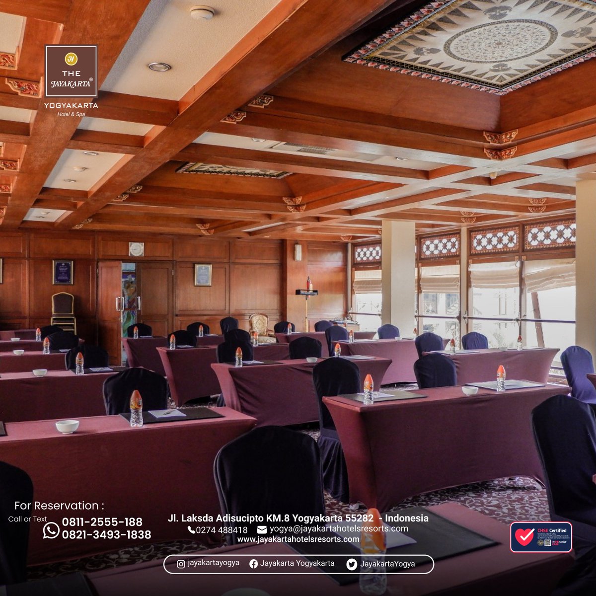 Succeed your meeting with new normal protocol at Jayakarta Yogyakarta Hotel and Spa, Stay Safe and Healthy, peps!

For info and order:
📞 RESERVATION (0274-488418)
📞 RESERVATION (0811-2555-188)
📞 RESERVATION (0821-3493-1838)

#jayakartahotelsresorts #jhr #jclub #jayakartahote