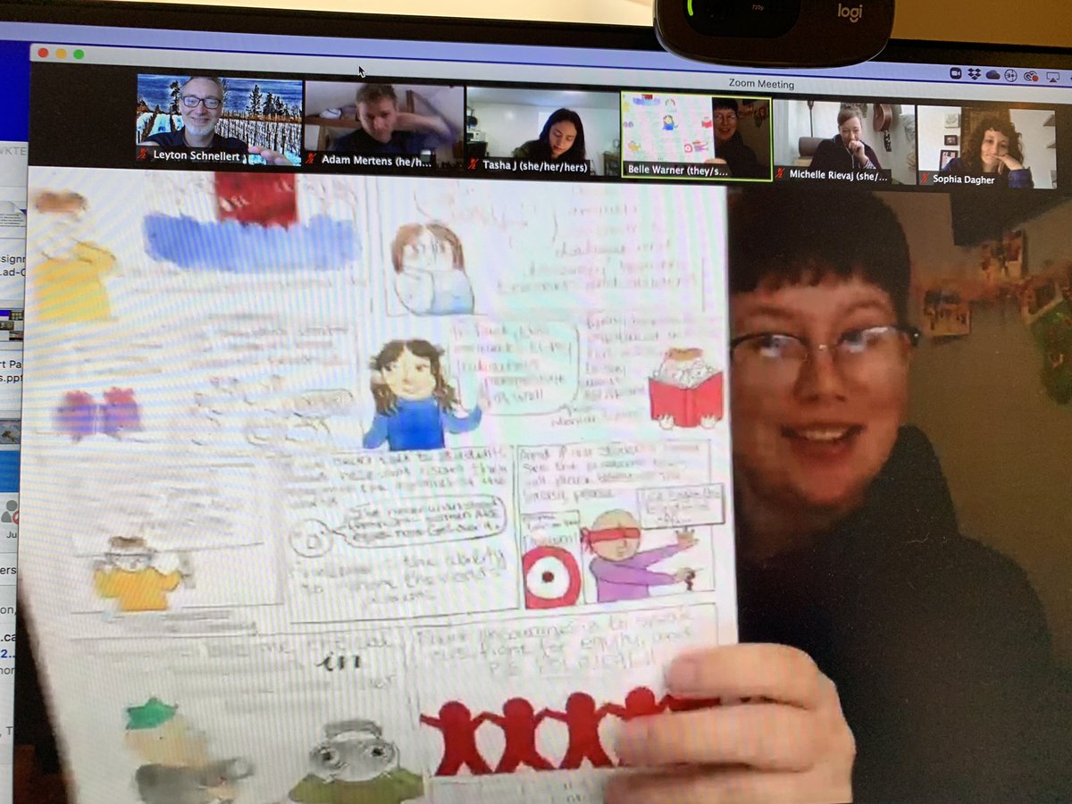 LeytonSchnell's tweet photo. Beautiful pedagogical stance presentations from @WKTEP teacher candidates today! #equity #reflexivity #criticalliteracy #placeconscious #mindset #presumingcompetence #interdisciplinary #decolonization #disabilityjustice #livinginquiry #relationality #sittingindiscomfort https://t.co/30CbNxvFR5