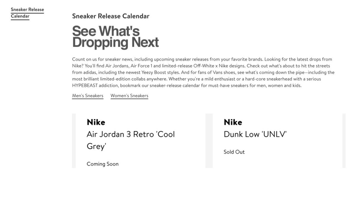 nordstrom sneaker release calendar