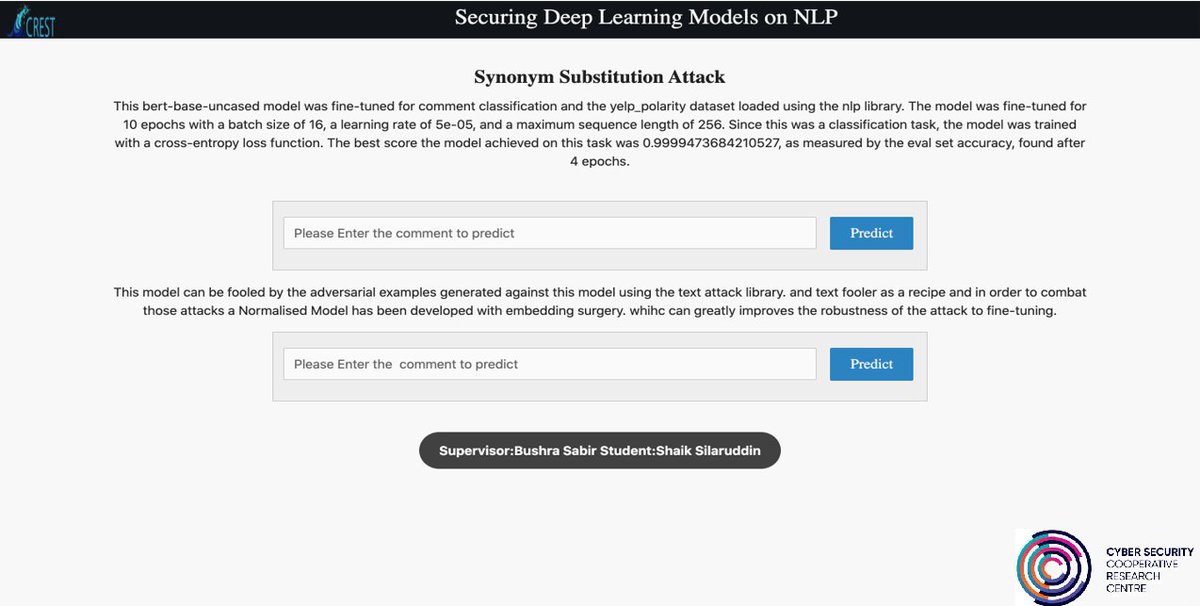 Bushra_Sabir's tweet image. #CRESTSummerProjects2020 it been a  journey of 11 weeks, interns have learned the ethics of research, teamwork and hard work and produced a great outcome. #SecureML @SilaruddinS  @NiniCui @Kaili group supervised by @alibabar.