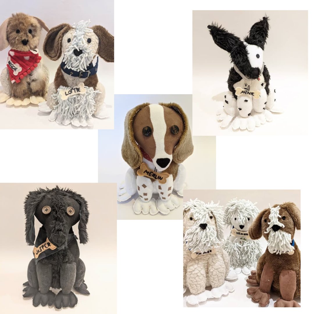 PatchworkPlush's tweet photo. Dog caricatures have been super popular at the moment 😊 I love making these ♻️🧵🪡 https://t.co/zljLM3kTtc