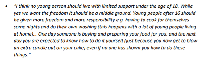 Can someone please explain to me what magical process they expect is happening on a child's 16th birthday which makes this okay?Here's a care-experienced young person explaining this much better than I can in our  @Become1992 consultation response from last year.