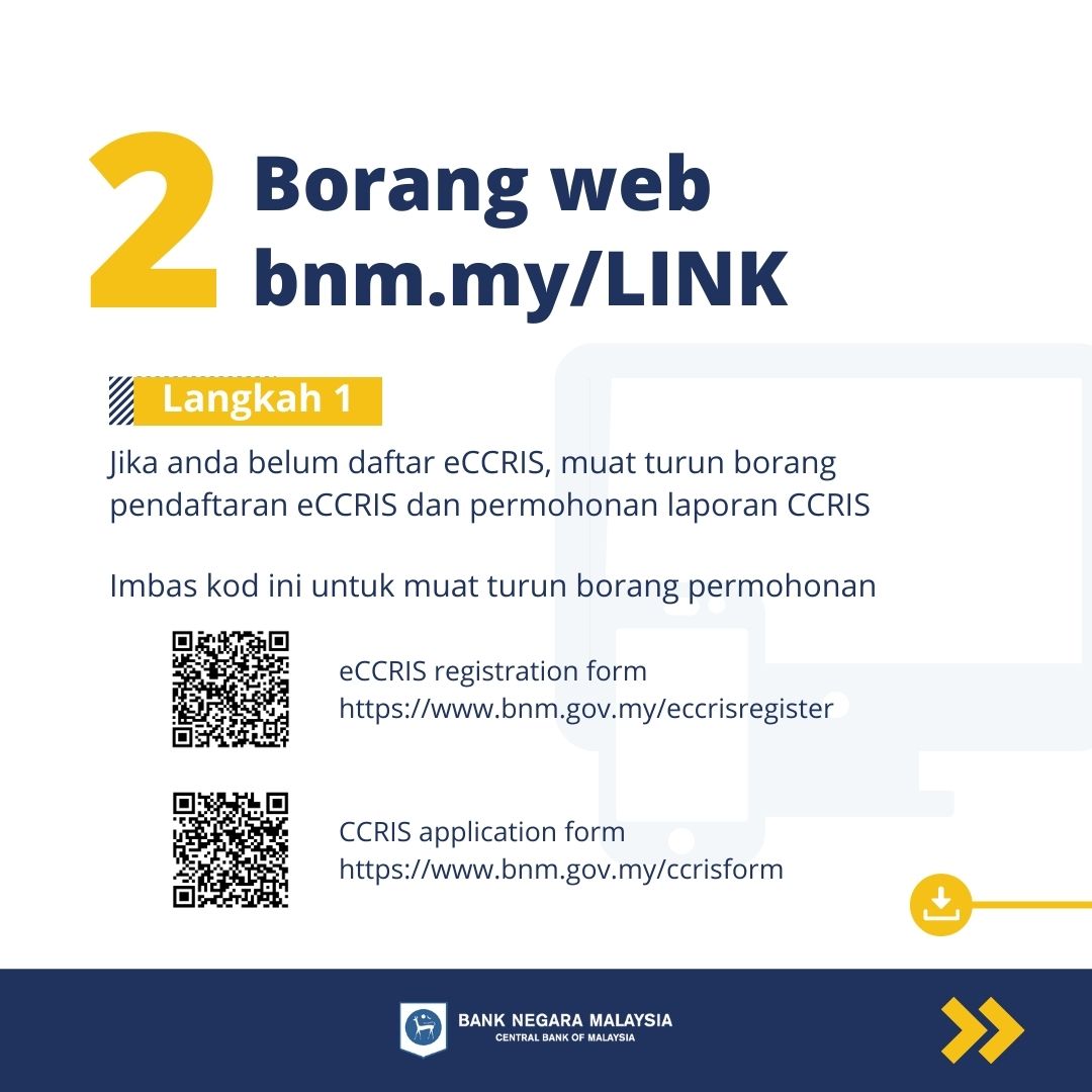 BNM_official's tweet photo. Mahu dapatkan laporan kredit anda tetapi tidak pasti bagaimana?
Ikuti 3οΈβ£ langkah mudah ini untuk mengetahui caranya!
#BNM #CCRIS #eCCRIS #CreditReport #LaporanKredit https://t.co/yHZeduKWKP