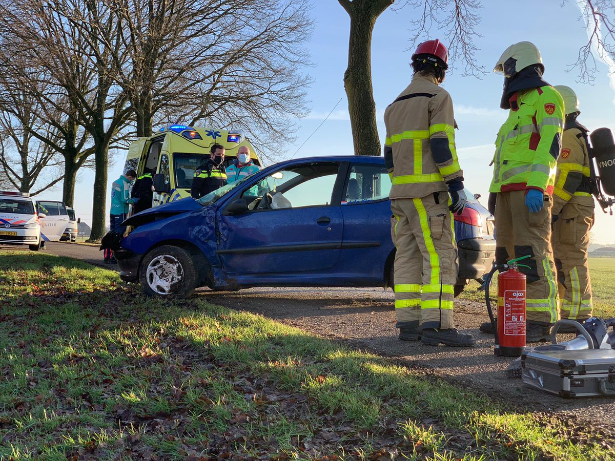 Automobilist gewond na eenzijdig ongeval nabij Wijnbergen...