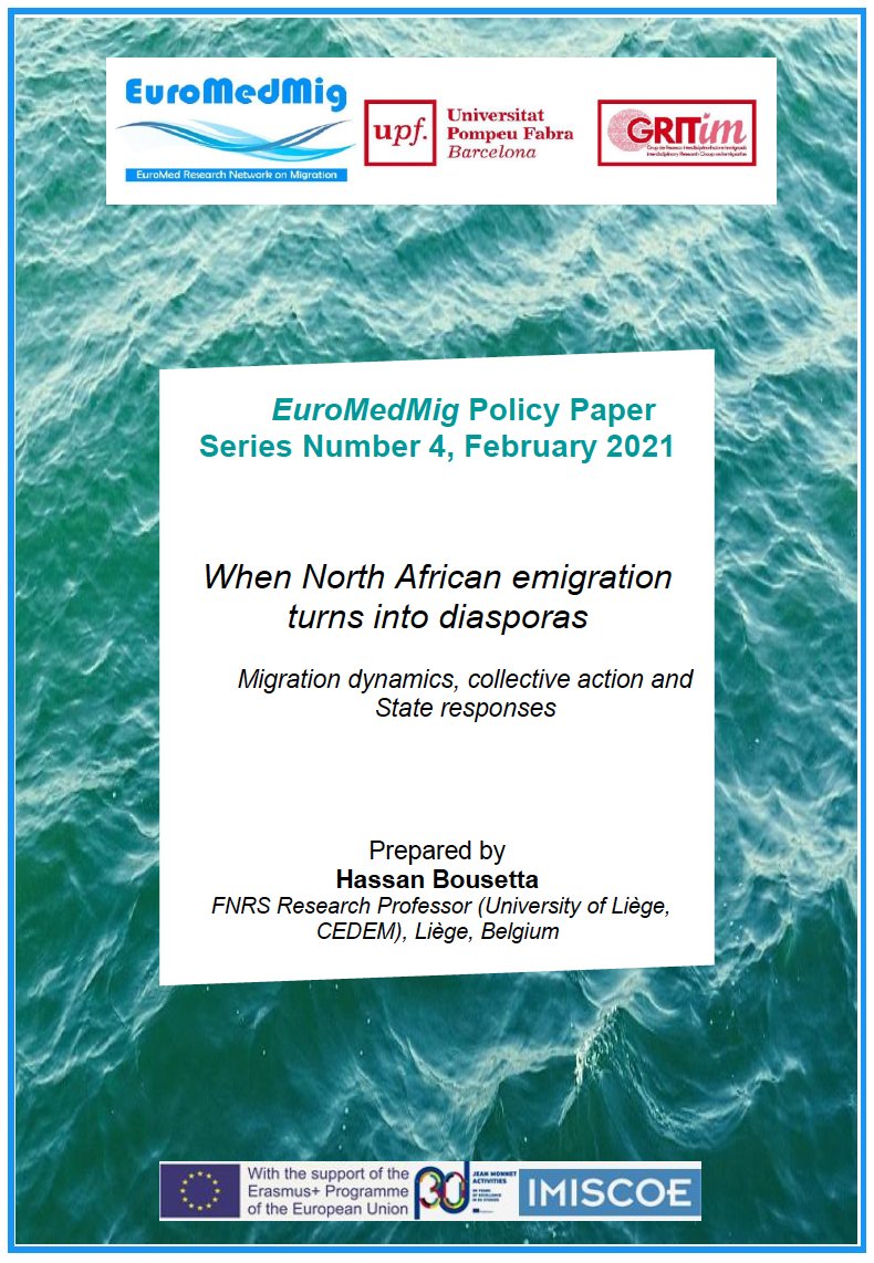 Euromedmigr's tweet photo. The new @EuroMedMig Policy Paper "When North African emigration turns into diasporas: #Migration dynamics, collective action and State responses" by @Hassan_Bousetta has now been published! #Africa #diaspora #Mediterranean

Read the document  here 🔗https://t.co/TjHyjKbAbq https://t.co/RVBpyPN97O