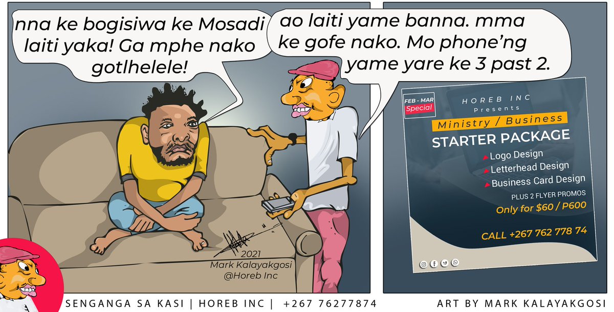 HorebInc's tweet photo. Episode 18.
Ke nako โฐ to get your Company Branded with us. Tell a Friend to tell a Friend. ๐
#markkalayakgosi #pushabw
#horebinc #sengangacartooncharacter #series
#idraw #iinkdown #idesign
#FEBMARCH #Special https://t.co/3CBQywFAvz