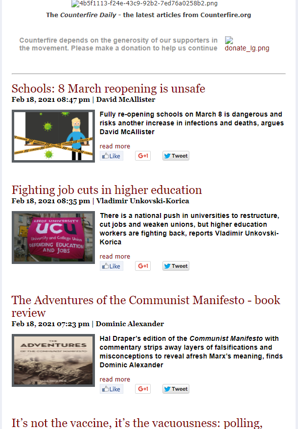 counterfireorg's tweet photo. Counterfire Daily - https://t.co/gDspFp9jXA
#ZeroCovid
#KeepSchoolsSafe
#OnlyWhenSafe
@ucu https://t.co/QqE0IQetdB