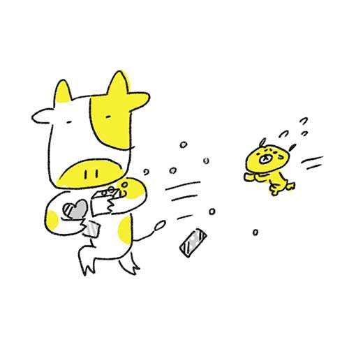 牛イラストのtwitterイラスト検索結果
