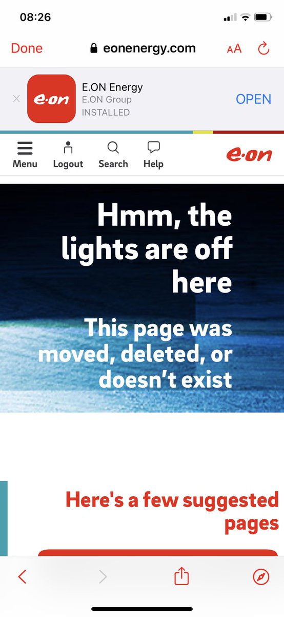 ianyems's tweet photo. This is what I get when I click on the link for complaints on @EON_SE_en  website #poorservice https://t.co/nfpaFJZehO