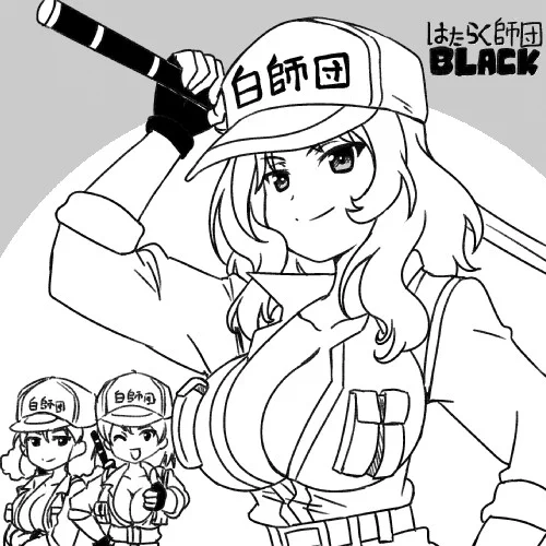 白師団高校!
はたらく細胞ブラックの白血球さん達が青師団高校過ぎてつい。しかし仕える身体がアレ過ぎていたたまれない。あの子達がやられて膿になっていくのは変な性癖産んでる気がしてならない。
しかしエルさんを白くしたらただのケイさんだった。 