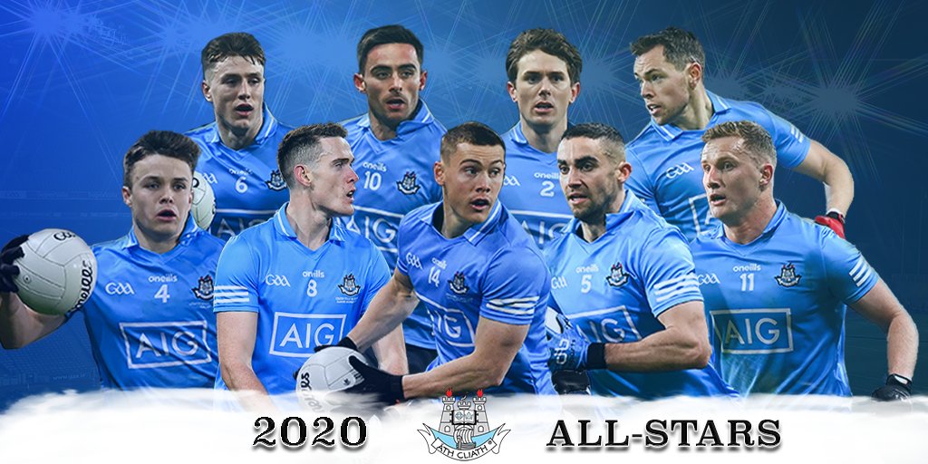 Introducing our NINE All-Star Senior Footballers for 2020 🌟

An incredible achievement. Huge congratulations to all 💙

#UpTheDubs #PwCAllStars