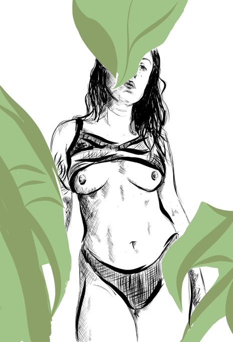 Did a quick lil sketch of myself 🙈 https://t.co/eY1ZLbbDjf