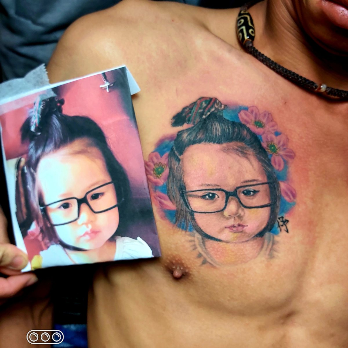 前世情人，寶貝女兒，記錄最可愛的時刻#肖像刺青#彰化刺青#員林刺青#玄門紋身#tattooink #taiwantattoo #tattoo, image size:1200x1200
