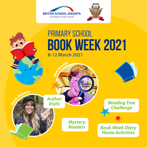 BSJlibraries's tweet photo. Save the date for Primary and Secondary School virtual Book Week 2021! #bsjinspires #morethanaschoolย #BookWeek2021 #BSJlibraries https://t.co/uZ7qyigANR